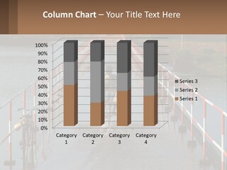 A Person Riding A Bike Across A Flooded Bridge PowerPoint Template