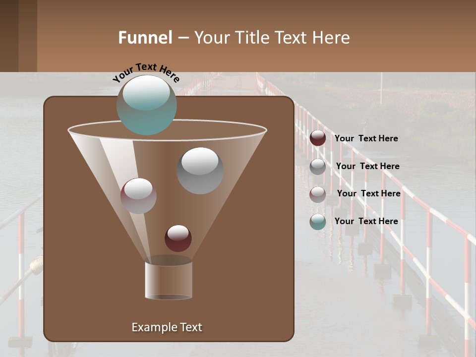 A Person Riding A Bike Across A Flooded Bridge PowerPoint Template