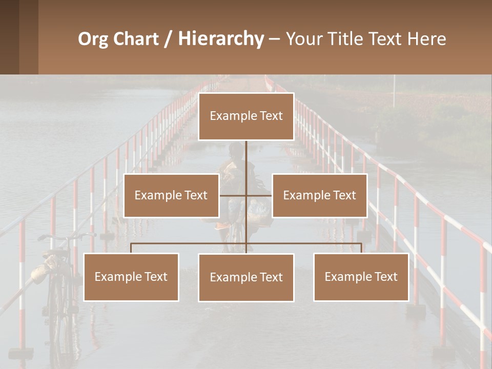 A Person Riding A Bike Across A Flooded Bridge PowerPoint Template