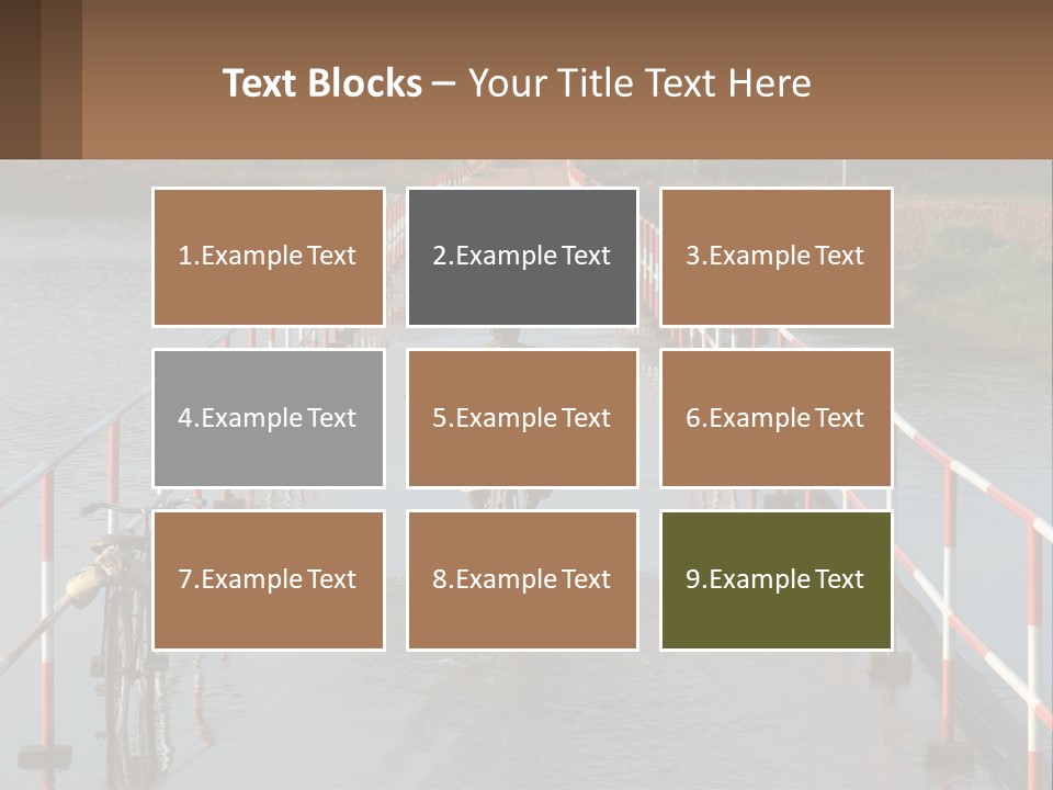 A Person Riding A Bike Across A Flooded Bridge PowerPoint Template