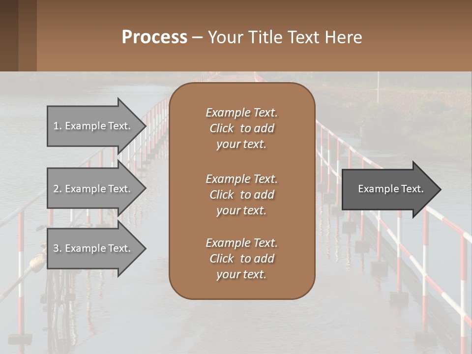 A Person Riding A Bike Across A Flooded Bridge PowerPoint Template