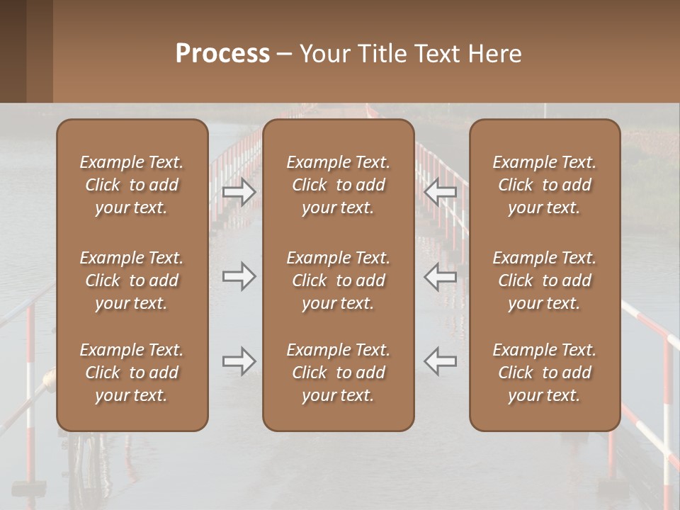 A Person Riding A Bike Across A Flooded Bridge PowerPoint Template