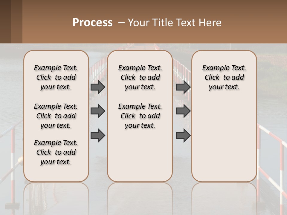 A Person Riding A Bike Across A Flooded Bridge PowerPoint Template