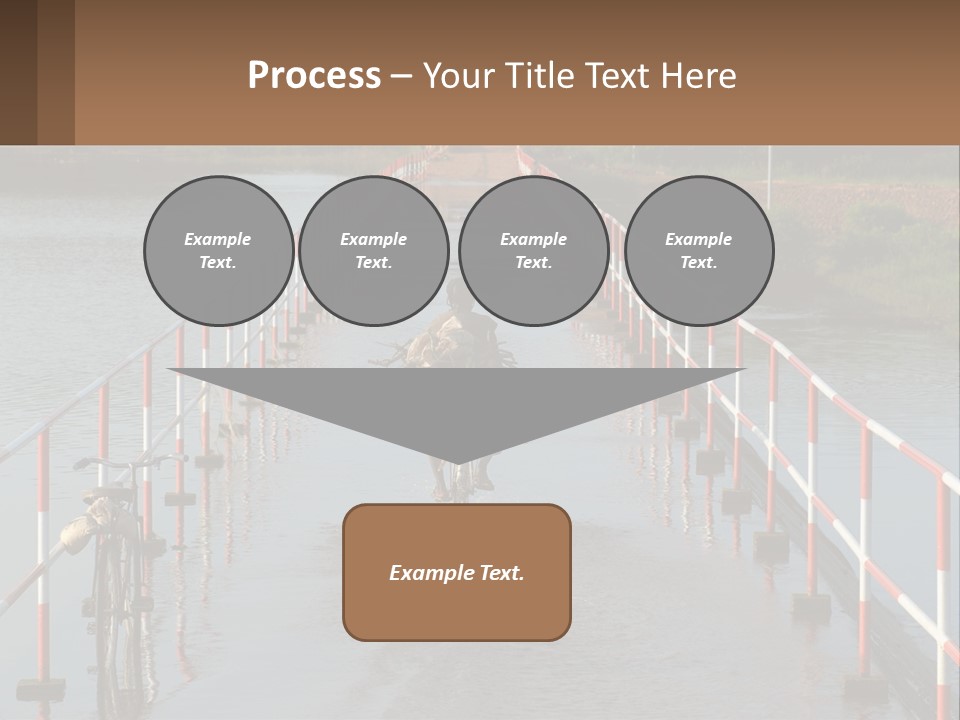 A Person Riding A Bike Across A Flooded Bridge PowerPoint Template
