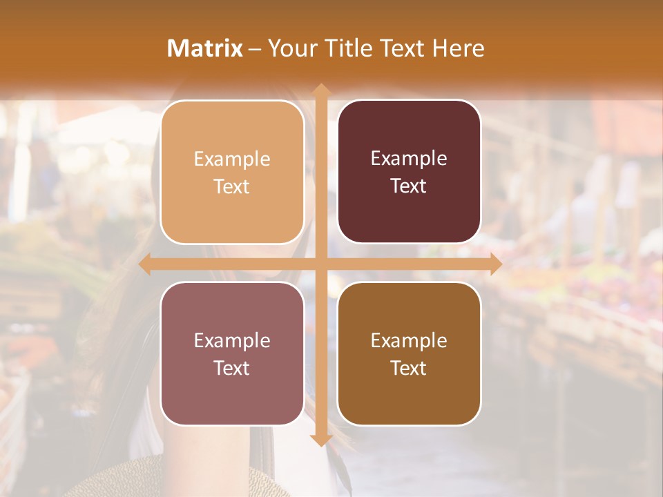 A Woman Is Standing In Front Of A Market PowerPoint Template