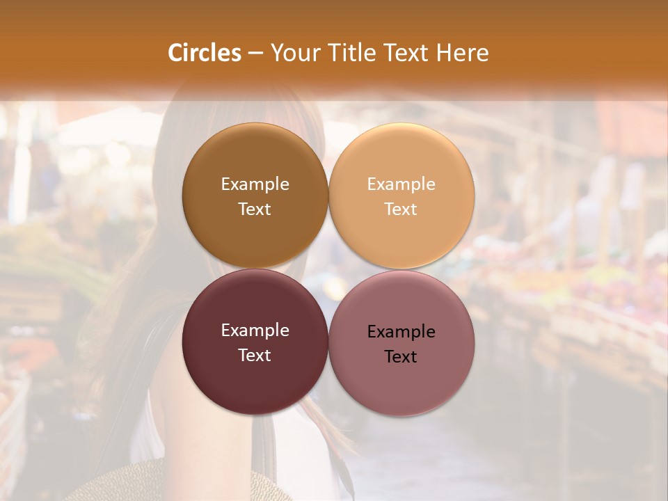 A Woman Is Standing In Front Of A Market PowerPoint Template