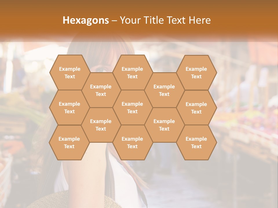 A Woman Is Standing In Front Of A Market PowerPoint Template