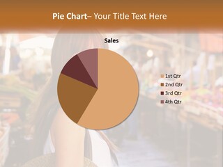 A Woman Is Standing In Front Of A Market PowerPoint Template