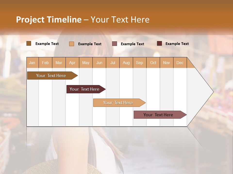 A Woman Is Standing In Front Of A Market PowerPoint Template