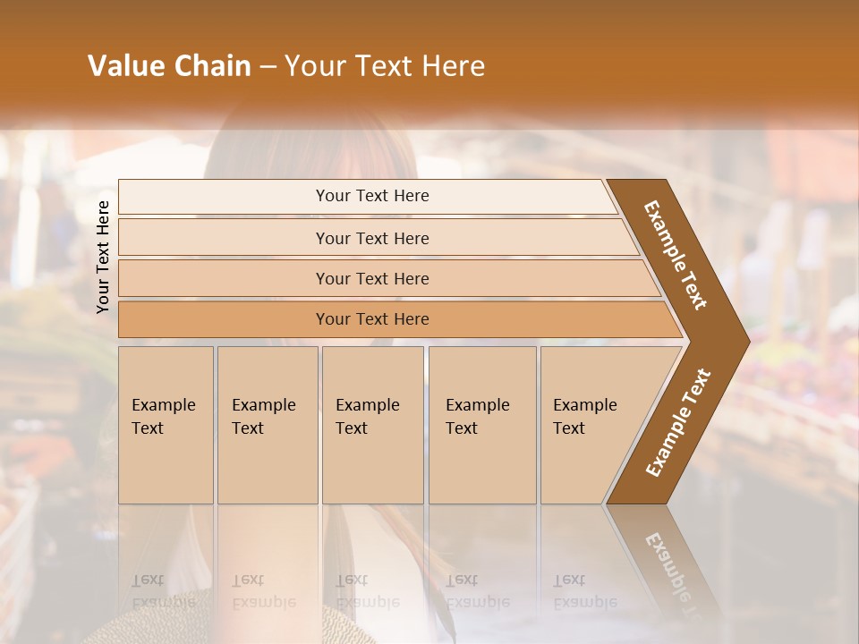 A Woman Is Standing In Front Of A Market PowerPoint Template
