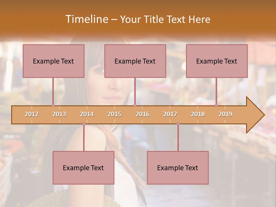 A Woman Is Standing In Front Of A Market PowerPoint Template