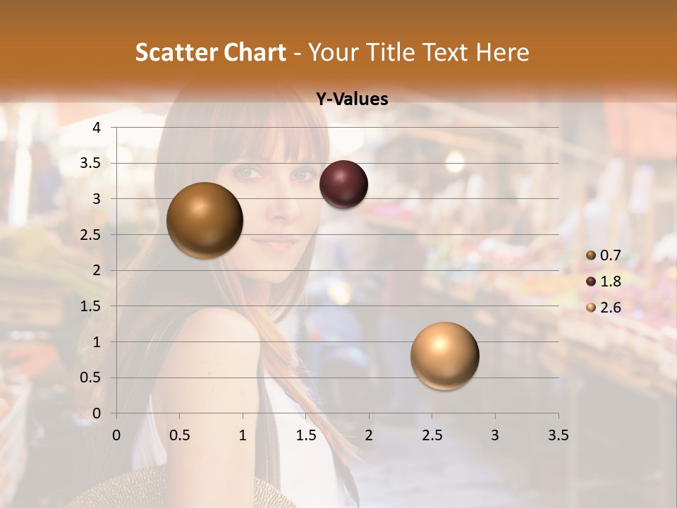 A Woman Is Standing In Front Of A Market PowerPoint Template