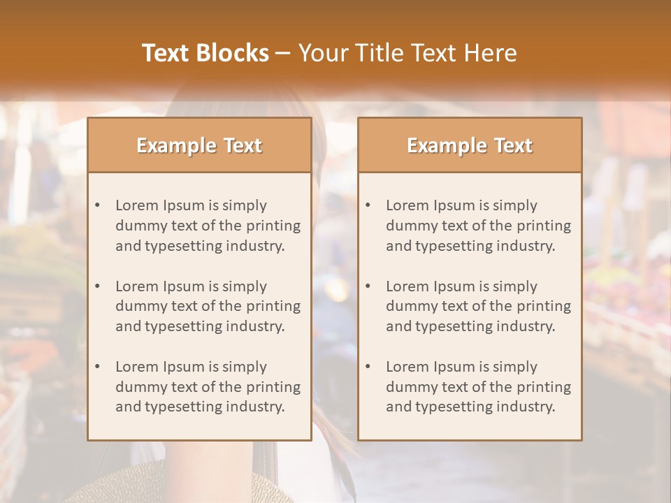 A Woman Is Standing In Front Of A Market PowerPoint Template
