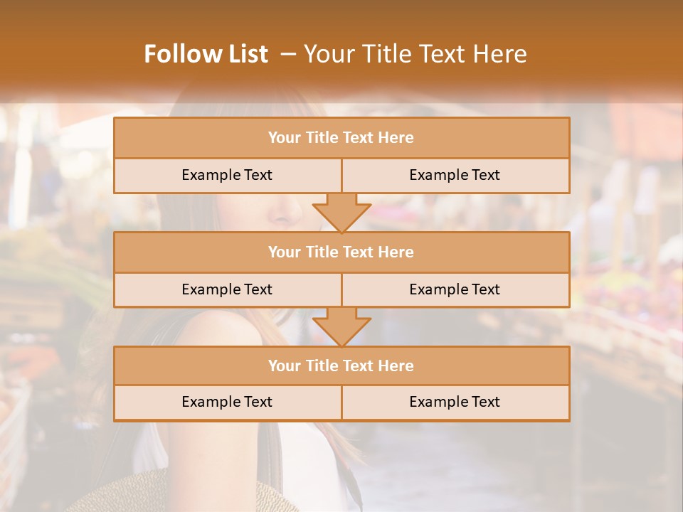 A Woman Is Standing In Front Of A Market PowerPoint Template