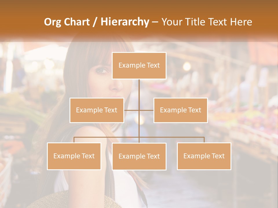 A Woman Is Standing In Front Of A Market PowerPoint Template