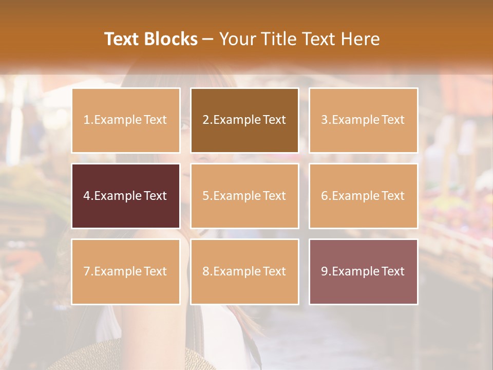 A Woman Is Standing In Front Of A Market PowerPoint Template