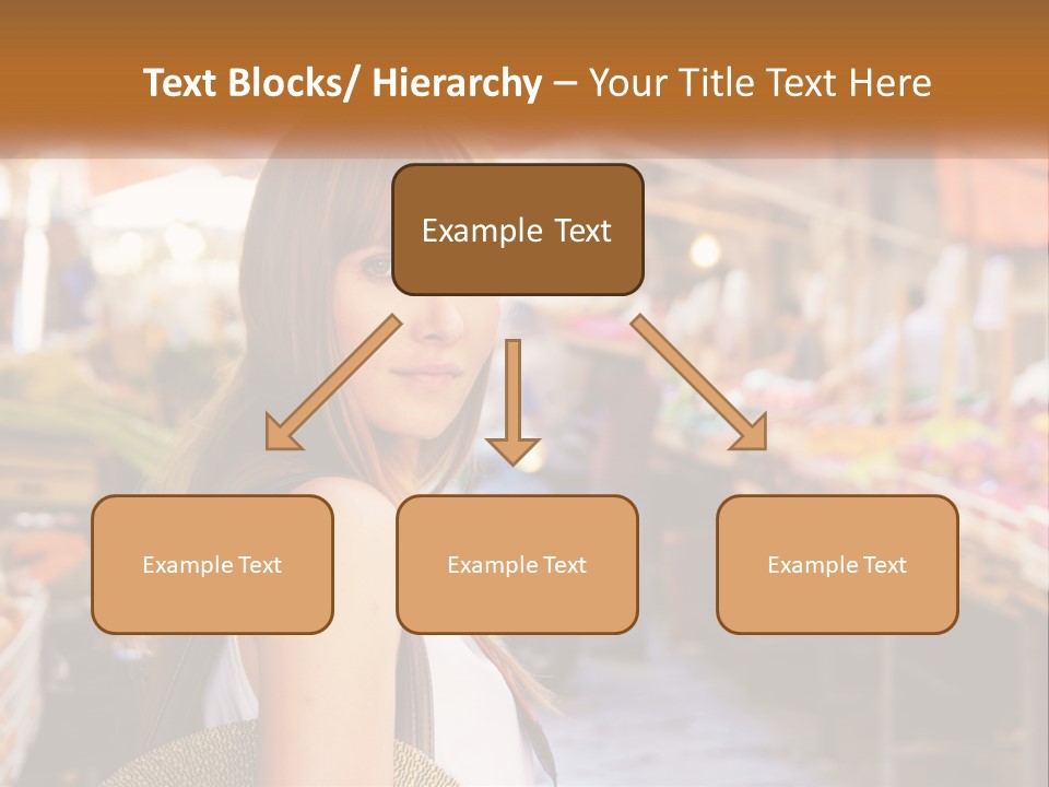 A Woman Is Standing In Front Of A Market PowerPoint Template