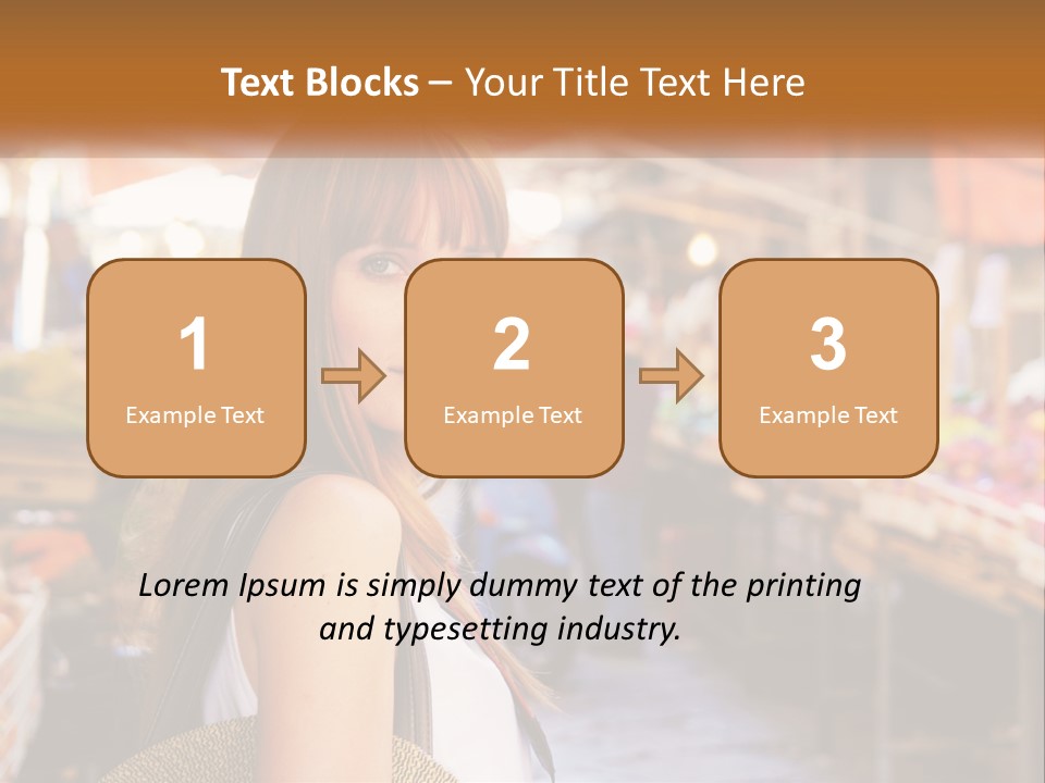 A Woman Is Standing In Front Of A Market PowerPoint Template