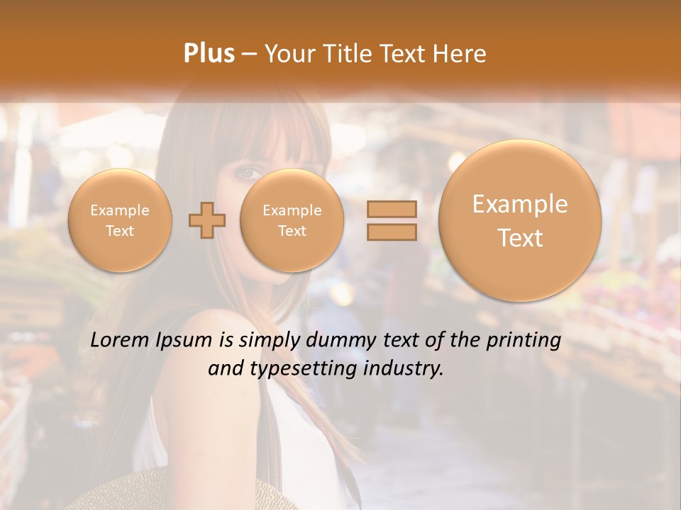 A Woman Is Standing In Front Of A Market PowerPoint Template