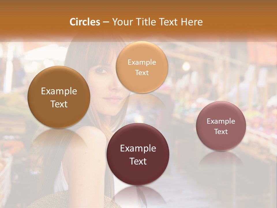 A Woman Is Standing In Front Of A Market PowerPoint Template