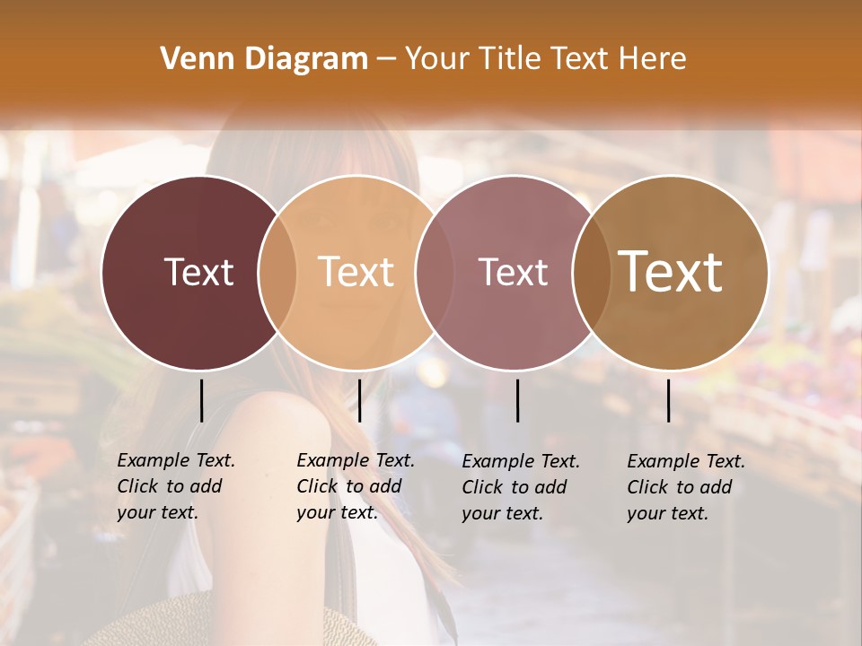A Woman Is Standing In Front Of A Market PowerPoint Template