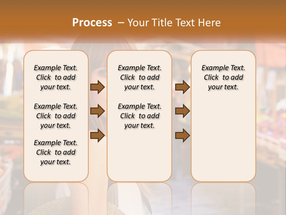 A Woman Is Standing In Front Of A Market PowerPoint Template