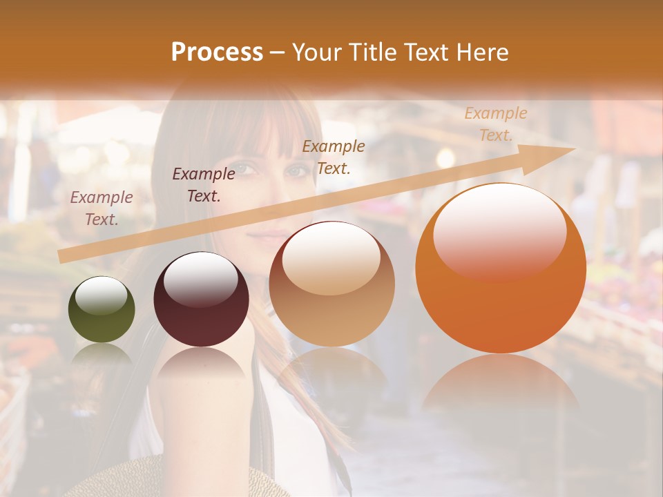 A Woman Is Standing In Front Of A Market PowerPoint Template