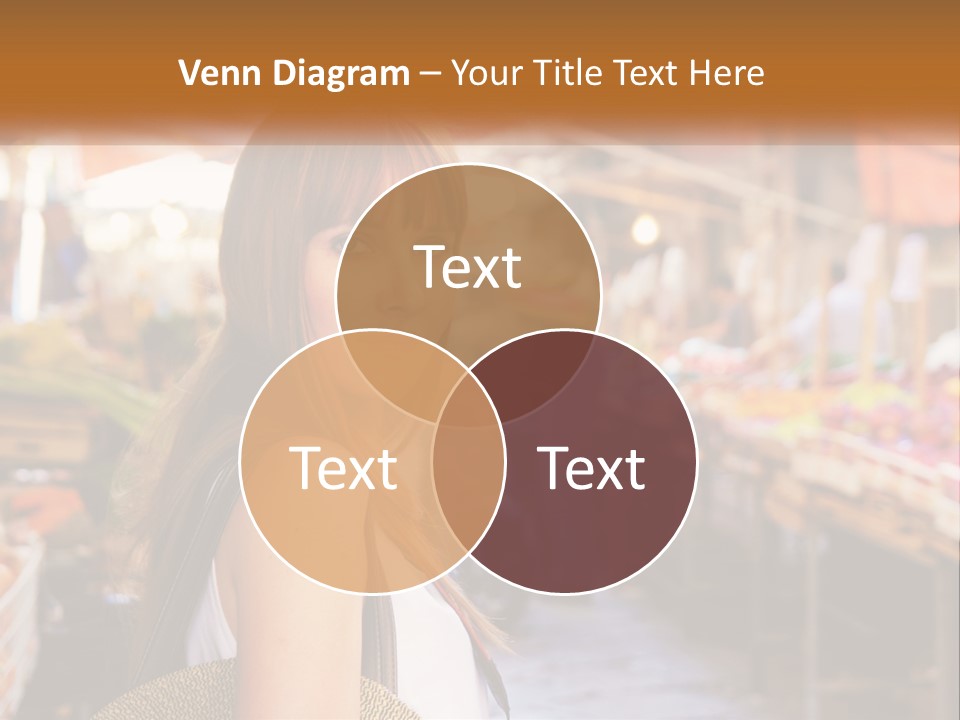 A Woman Is Standing In Front Of A Market PowerPoint Template