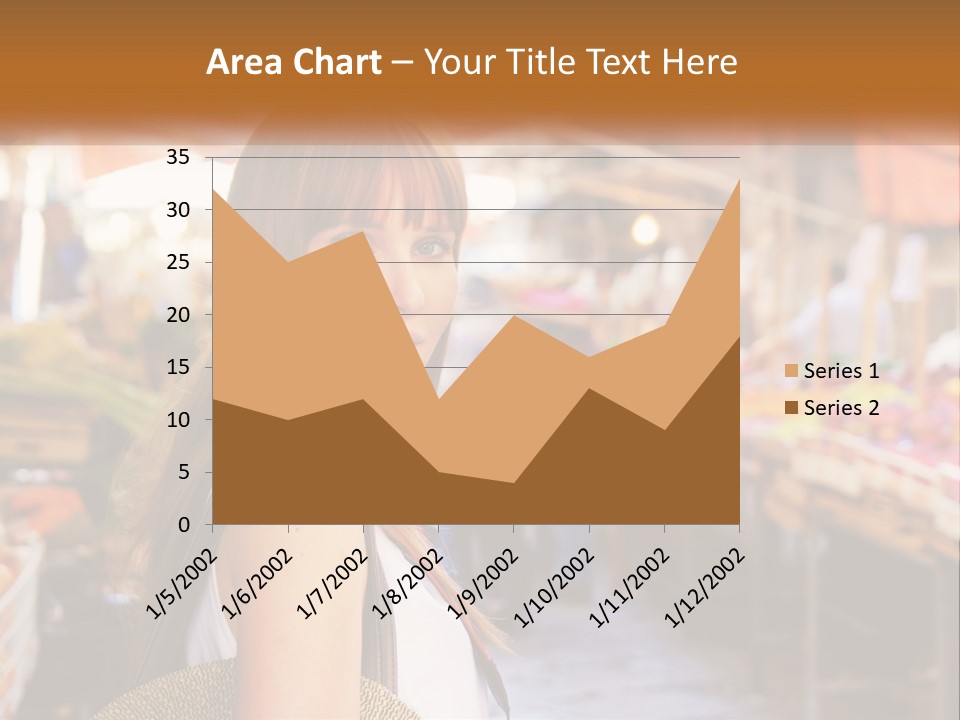 A Woman Is Standing In Front Of A Market PowerPoint Template