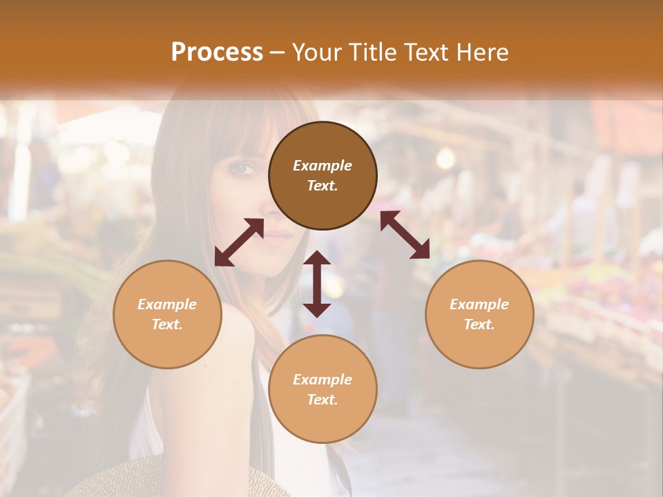 A Woman Is Standing In Front Of A Market PowerPoint Template