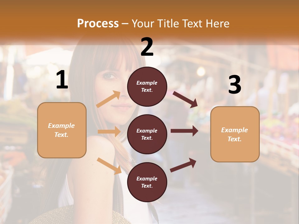 A Woman Is Standing In Front Of A Market PowerPoint Template