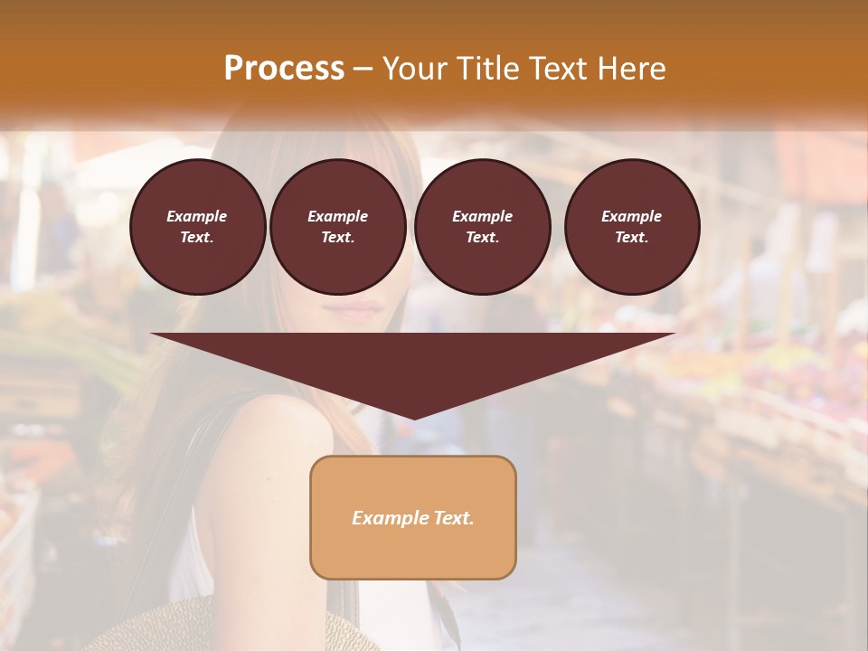 A Woman Is Standing In Front Of A Market PowerPoint Template