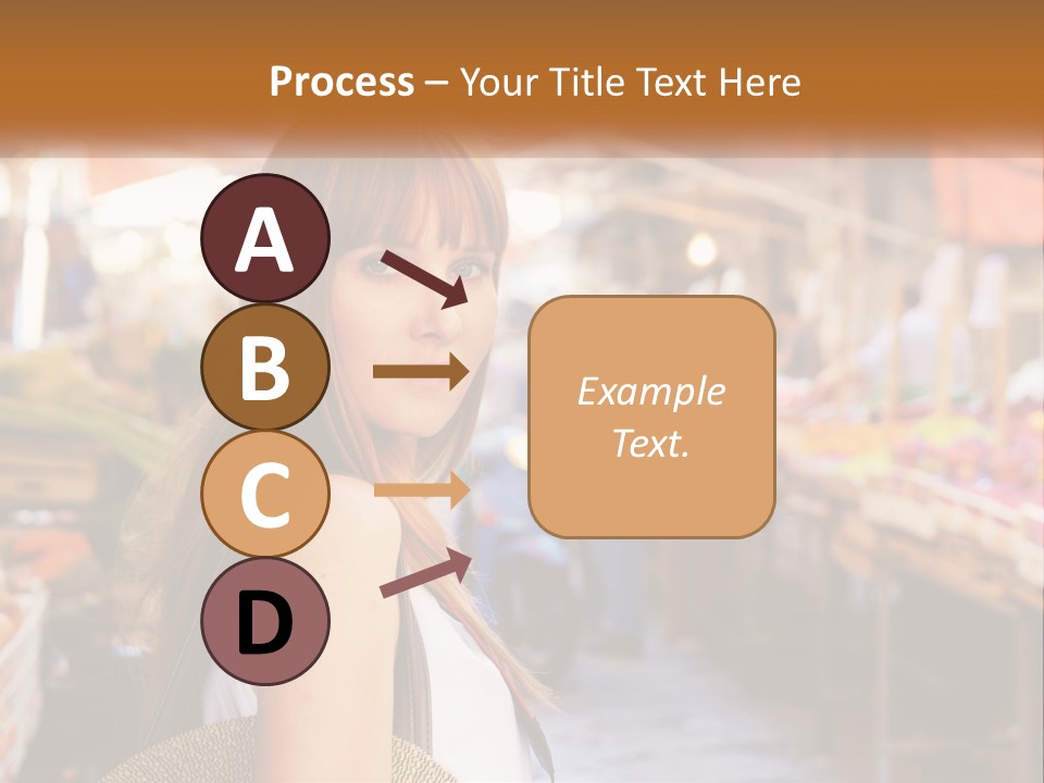 A Woman Is Standing In Front Of A Market PowerPoint Template