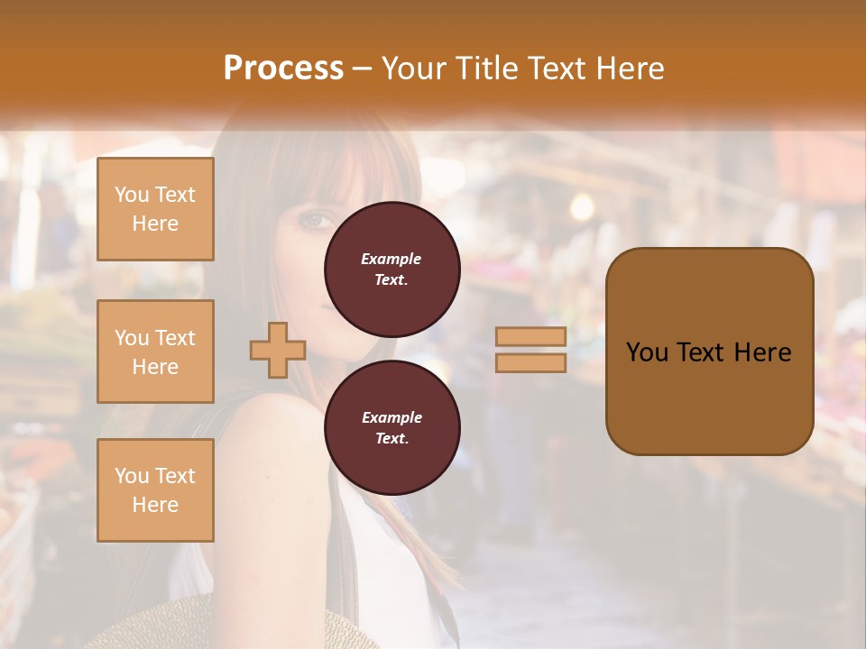 A Woman Is Standing In Front Of A Market PowerPoint Template