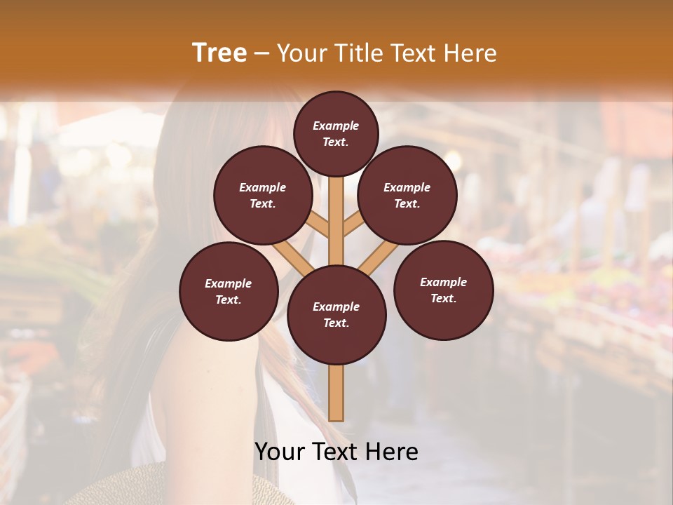 A Woman Is Standing In Front Of A Market PowerPoint Template