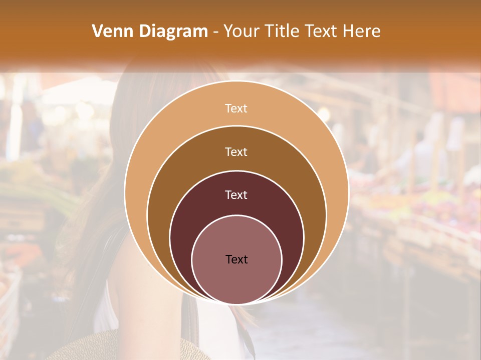 A Woman Is Standing In Front Of A Market PowerPoint Template