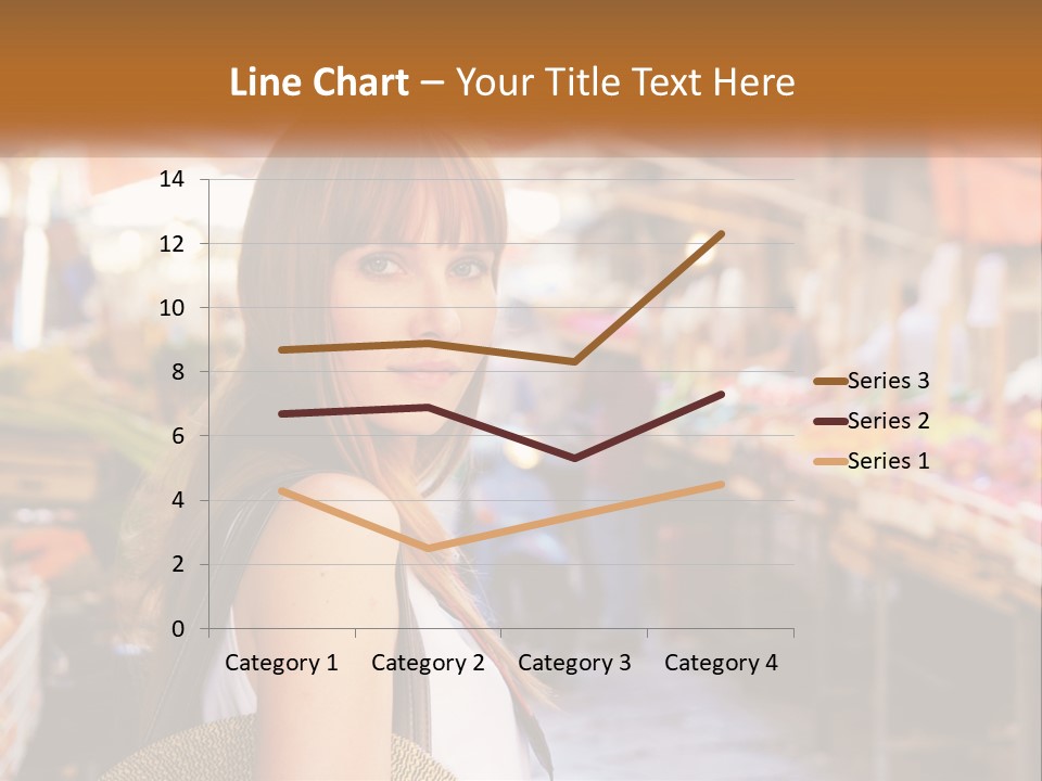 A Woman Is Standing In Front Of A Market PowerPoint Template