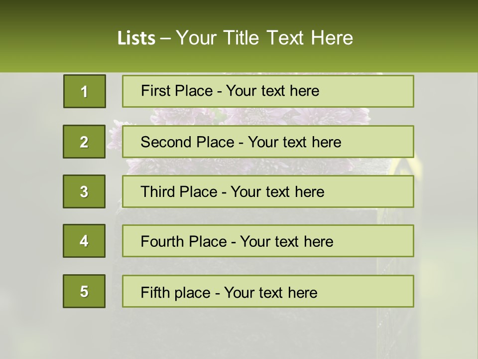 A Bunch Of Purple Flowers Sitting On Top Of A Cement Block PowerPoint Template