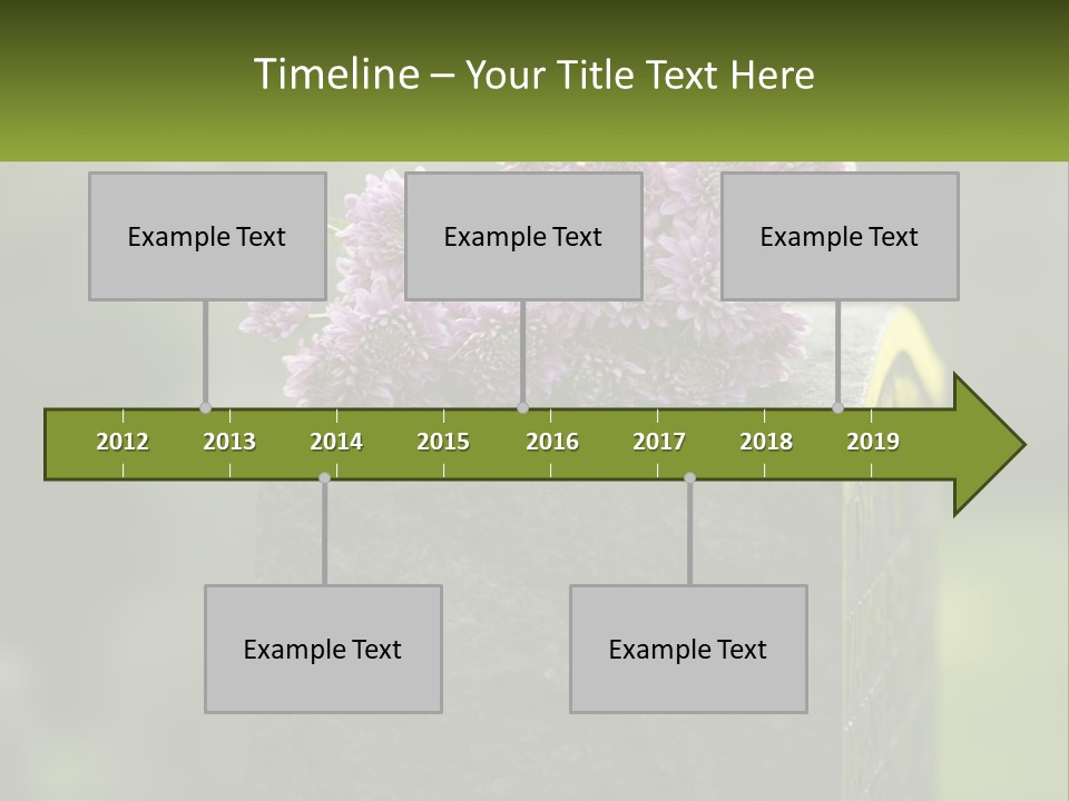 A Bunch Of Purple Flowers Sitting On Top Of A Cement Block PowerPoint Template