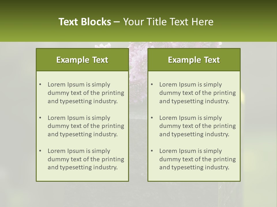 A Bunch Of Purple Flowers Sitting On Top Of A Cement Block PowerPoint Template