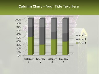 A Bunch Of Purple Flowers Sitting On Top Of A Cement Block PowerPoint Template