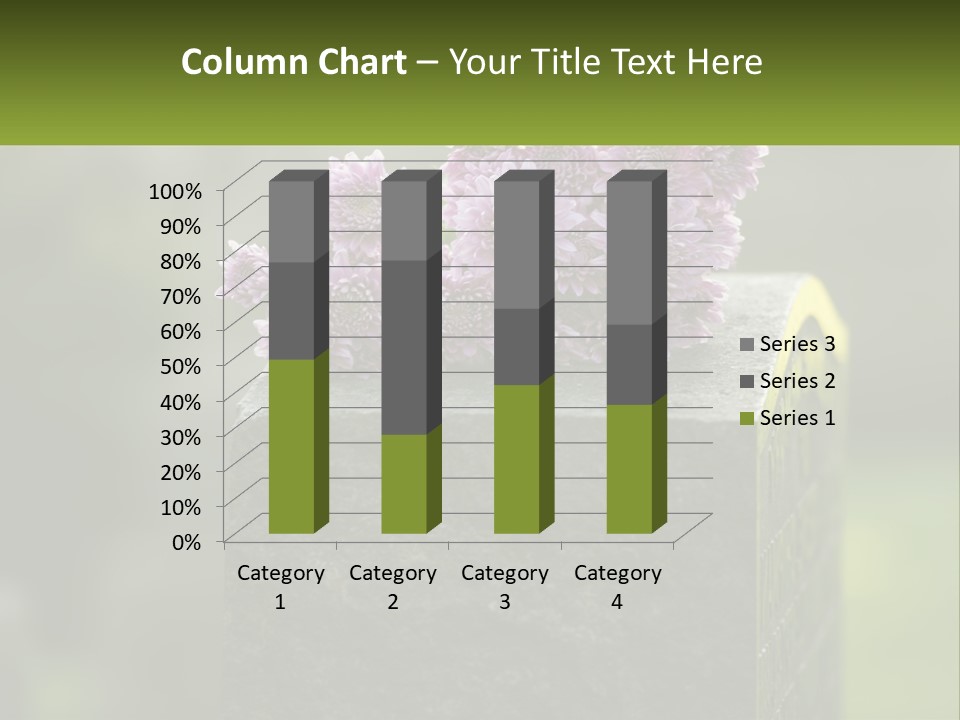 A Bunch Of Purple Flowers Sitting On Top Of A Cement Block PowerPoint Template
