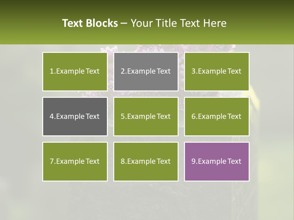 A Bunch Of Purple Flowers Sitting On Top Of A Cement Block PowerPoint Template