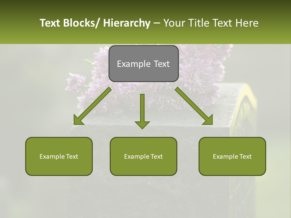 A Bunch Of Purple Flowers Sitting On Top Of A Cement Block PowerPoint Template