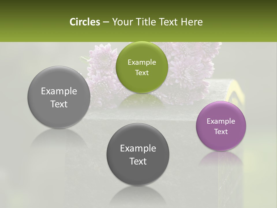 A Bunch Of Purple Flowers Sitting On Top Of A Cement Block PowerPoint Template