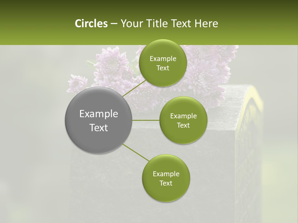 A Bunch Of Purple Flowers Sitting On Top Of A Cement Block PowerPoint Template