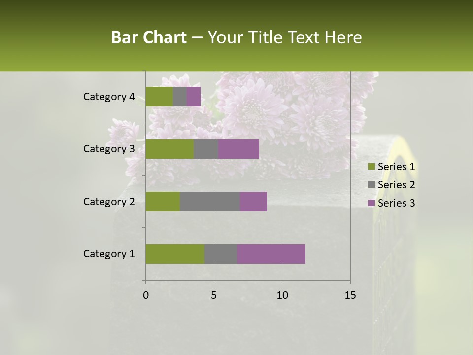 A Bunch Of Purple Flowers Sitting On Top Of A Cement Block PowerPoint Template