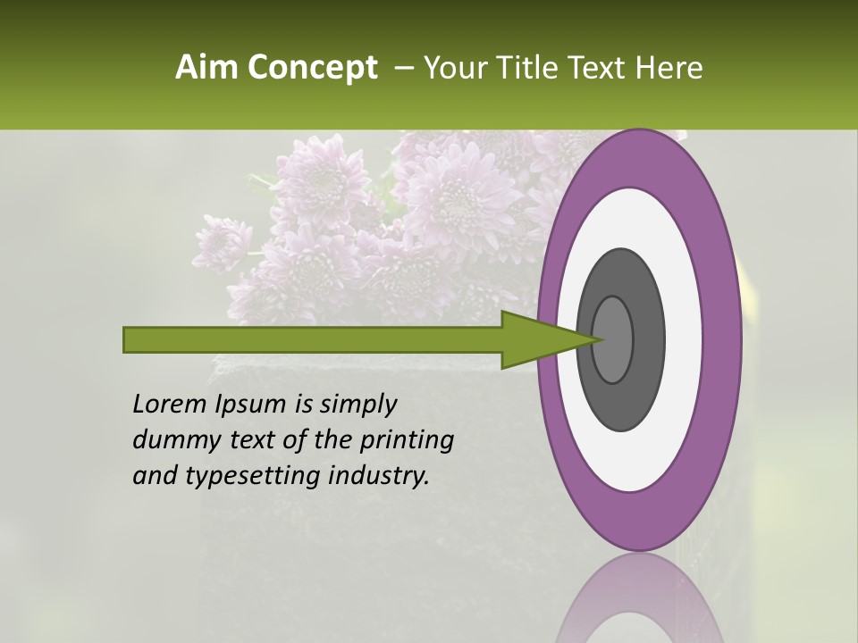 A Bunch Of Purple Flowers Sitting On Top Of A Cement Block PowerPoint Template