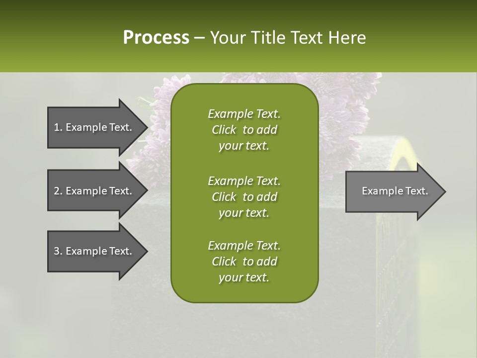 A Bunch Of Purple Flowers Sitting On Top Of A Cement Block PowerPoint Template