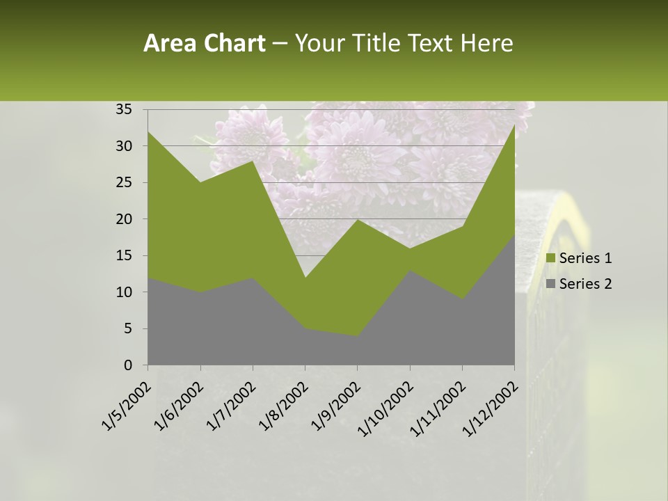 A Bunch Of Purple Flowers Sitting On Top Of A Cement Block PowerPoint Template